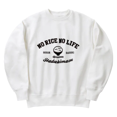 NO RICE NO LIFE ノーライスノーライフ ヘビーウェイトスウェット