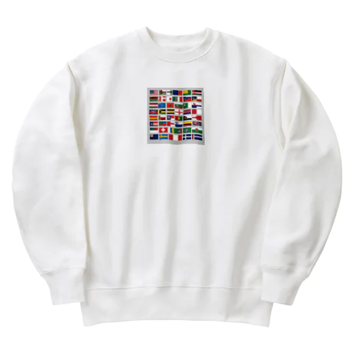 世界国旗 Heavyweight Crew Neck Sweatshirt