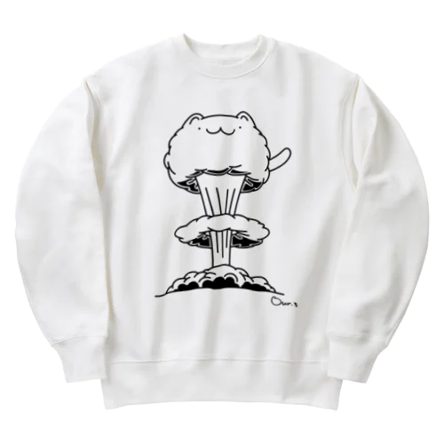 にゃんと爆発 Heavyweight Crew Neck Sweatshirt