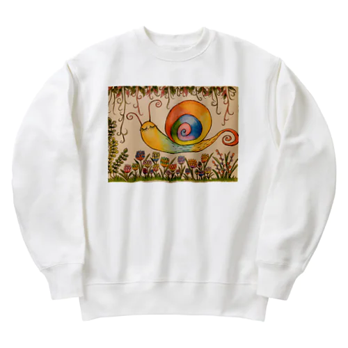 カラフルなかたつむり Heavyweight Crew Neck Sweatshirt