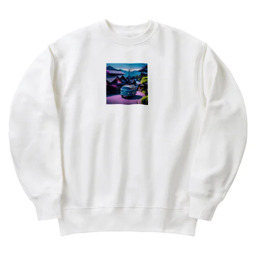 五箇山合掌造り集落（岐阜県）を旅するワーゲンバス Heavyweight Crew Neck Sweatshirt