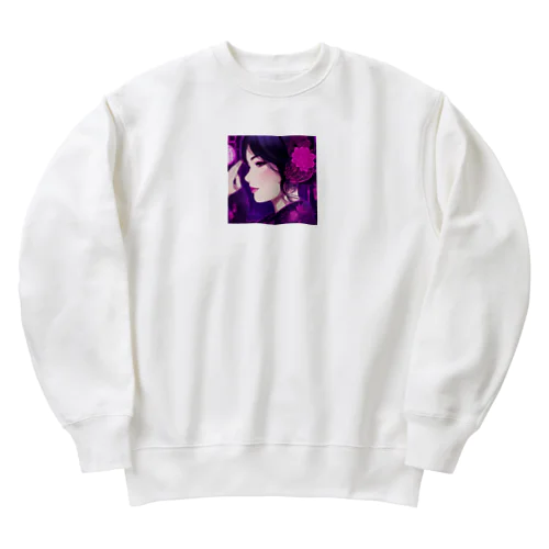 和風サイバーデザイン Heavyweight Crew Neck Sweatshirt