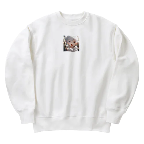 まちゃのイラストグッツ Heavyweight Crew Neck Sweatshirt