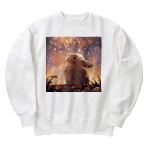 うさぎと花火｡.:*･ﾟ Heavyweight Crew Neck Sweatshirt