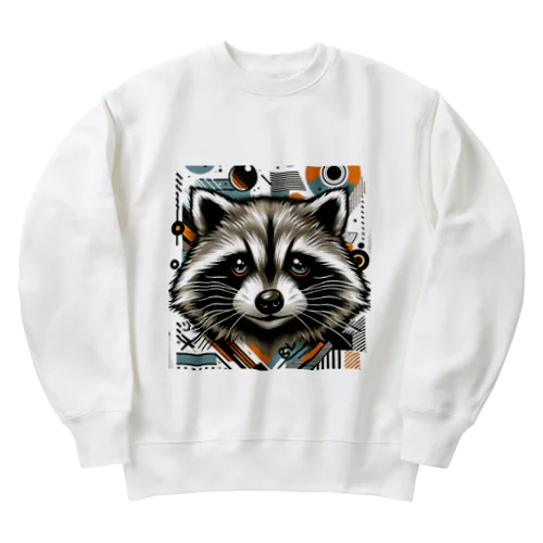 たぬきアート Heavyweight Crew Neck Sweatshirt