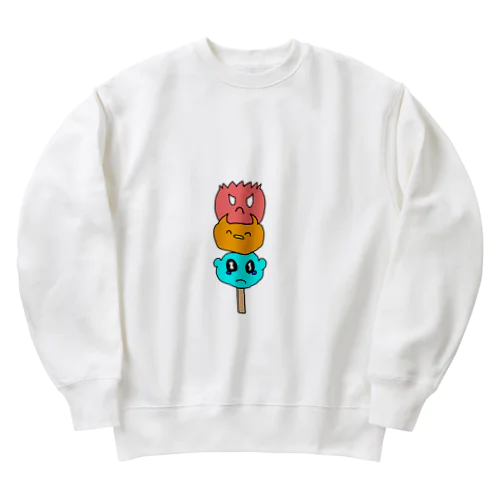 おいしいおだんご(色有り) Heavyweight Crew Neck Sweatshirt