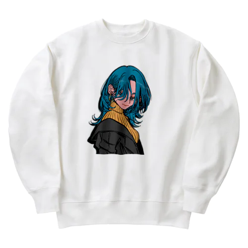 青髪ちゃん Heavyweight Crew Neck Sweatshirt