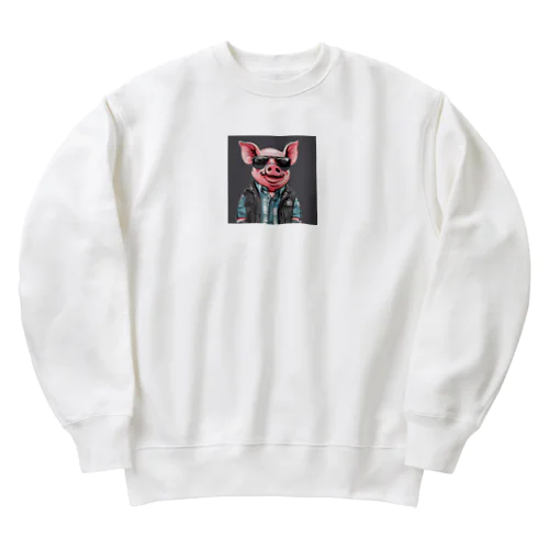 かっこいい豚 Heavyweight Crew Neck Sweatshirt