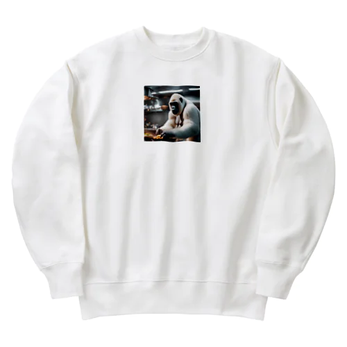 白いゴリラが厨房で活躍中！ Heavyweight Crew Neck Sweatshirt