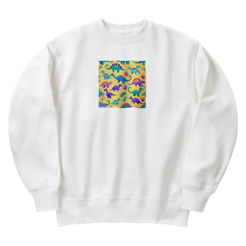 可愛い恐竜くん1号 Heavyweight Crew Neck Sweatshirt