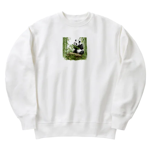 笹パンダ Heavyweight Crew Neck Sweatshirt