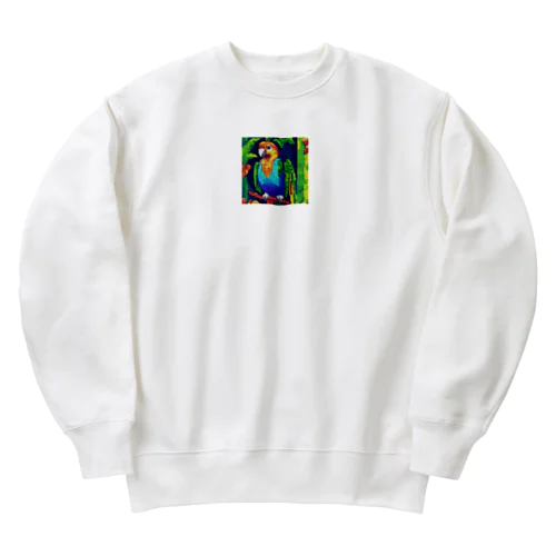 🌈スパンコールオウム Heavyweight Crew Neck Sweatshirt