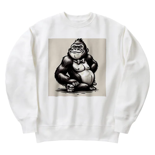 笑顔ゴリラ Heavyweight Crew Neck Sweatshirt