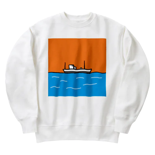 蟹工船ラジオ Heavyweight Crew Neck Sweatshirt