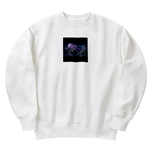 古風な夜桜 Heavyweight Crew Neck Sweatshirt