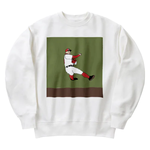 イイ守備してるカープさん２ Heavyweight Crew Neck Sweatshirt