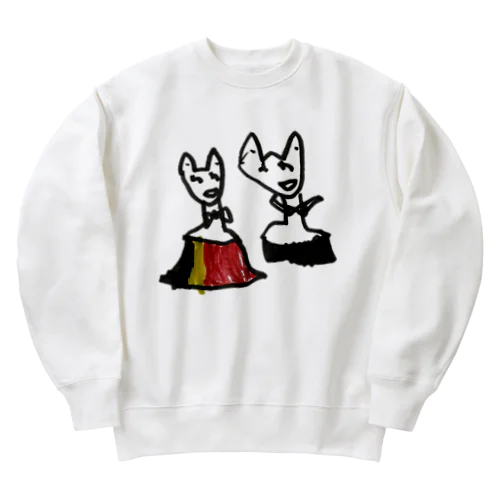 おやまのきつねのおんなのこ Heavyweight Crew Neck Sweatshirt