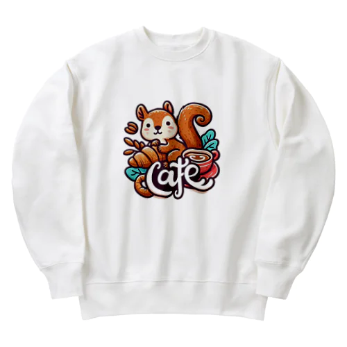 カフェ店員リス Heavyweight Crew Neck Sweatshirt