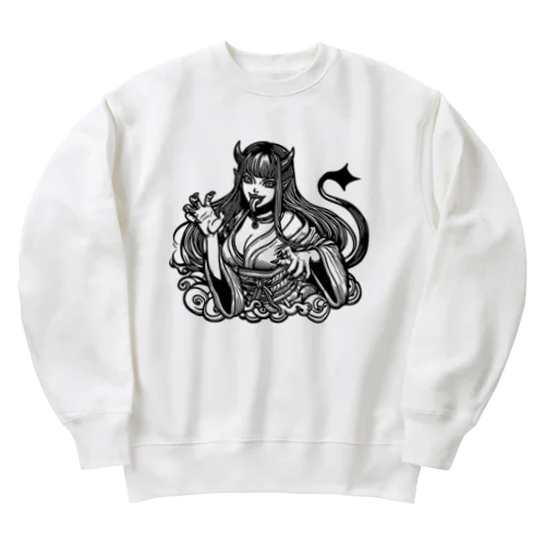 鬼姫 WET Heavyweight Crew Neck Sweatshirt