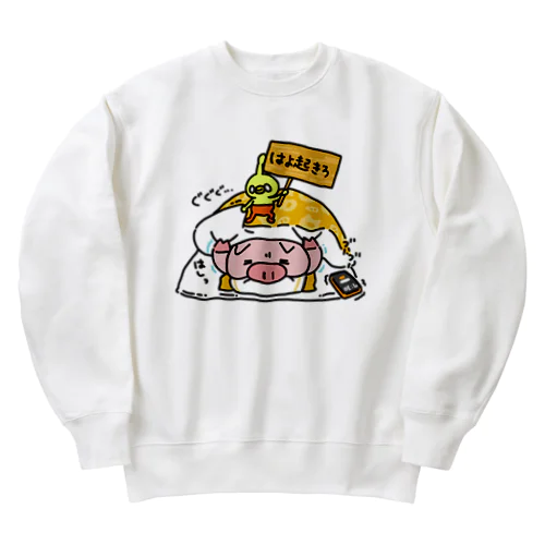 はよ起きろ Heavyweight Crew Neck Sweatshirt