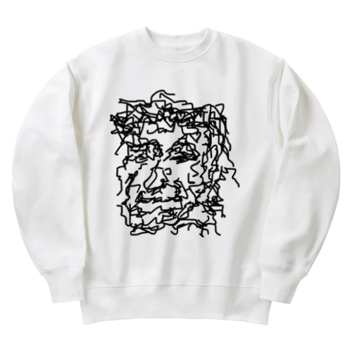 angry old man 001 Heavyweight Crew Neck Sweatshirt