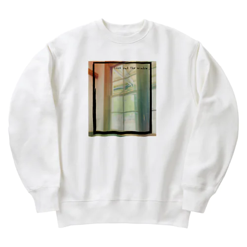 Look out the window Heavyweight Crew Neck Sweatshirt