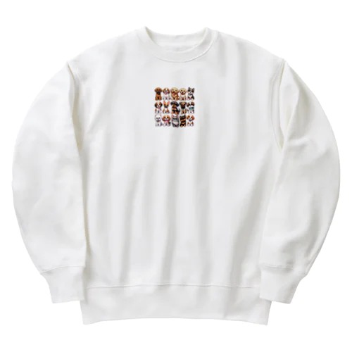 いろいろなワンコ Heavyweight Crew Neck Sweatshirt