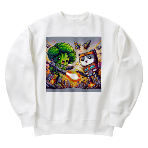 torannsufo-mu　ぶろっこにゃん Heavyweight Crew Neck Sweatshirt