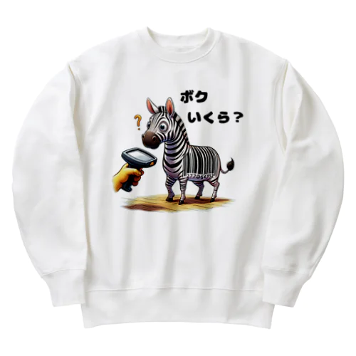 バーコードシマウマ Heavyweight Crew Neck Sweatshirt