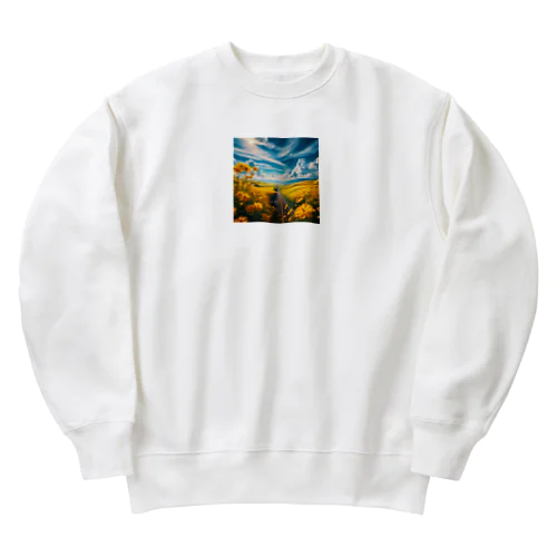 幸せの黄色い道 Heavyweight Crew Neck Sweatshirt