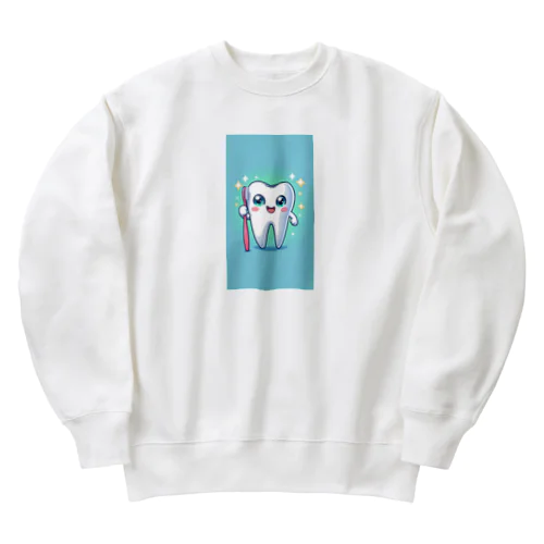 カワイイ歯のキャラクターが登場！ Heavyweight Crew Neck Sweatshirt