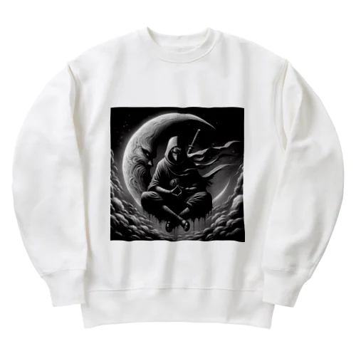 忍びの月 Heavyweight Crew Neck Sweatshirt