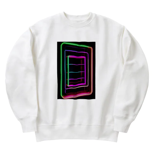 Abstract_Neonsign Heavyweight Crew Neck Sweatshirt