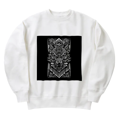 狼- 大神 Heavyweight Crew Neck Sweatshirt