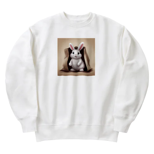 可愛らしさ100％の袋入りフサフサうさぎ！ Heavyweight Crew Neck Sweatshirt