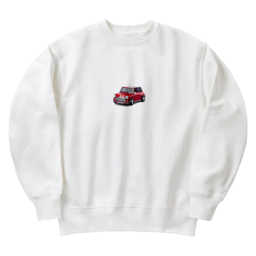 チビ赤ミニクーパー Heavyweight Crew Neck Sweatshirt