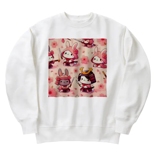 ウサギ合戦 Heavyweight Crew Neck Sweatshirt