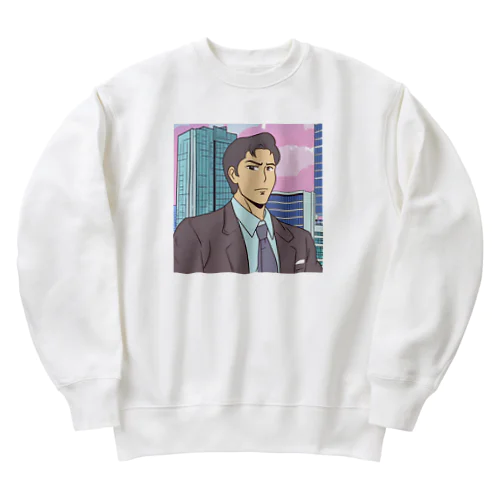 夕焼けサラリーマン Heavyweight Crew Neck Sweatshirt