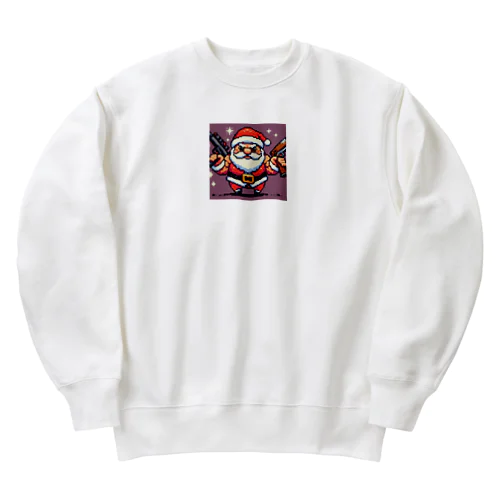 ドット絵サンタさん Heavyweight Crew Neck Sweatshirt