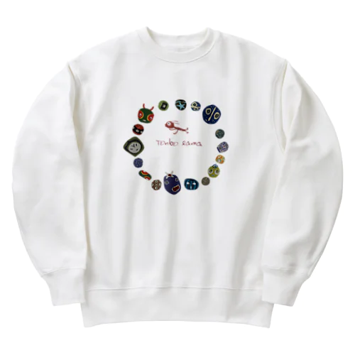 glass bead　トンボ玉30 Heavyweight Crew Neck Sweatshirt