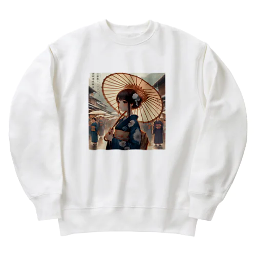 雨の日の遊郭 Heavyweight Crew Neck Sweatshirt