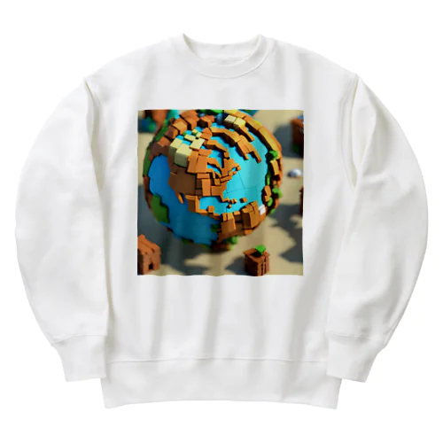 KAWAii宇宙人から見た地球 Heavyweight Crew Neck Sweatshirt