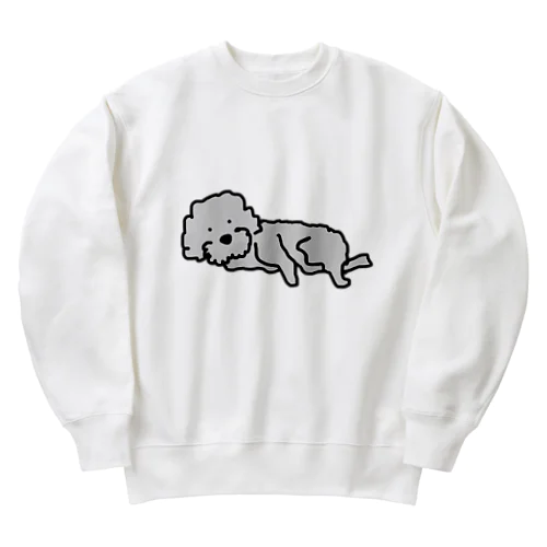 なにか？とちょっ起きるワンさん　犬 Heavyweight Crew Neck Sweatshirt