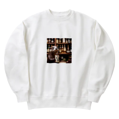 カワウソのパーくん Heavyweight Crew Neck Sweatshirt