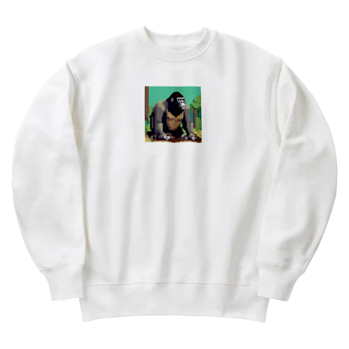 穴を掘るゴリラ Heavyweight Crew Neck Sweatshirt