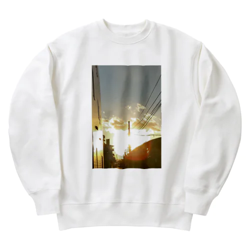 夕暮れの街角 Heavyweight Crew Neck Sweatshirt