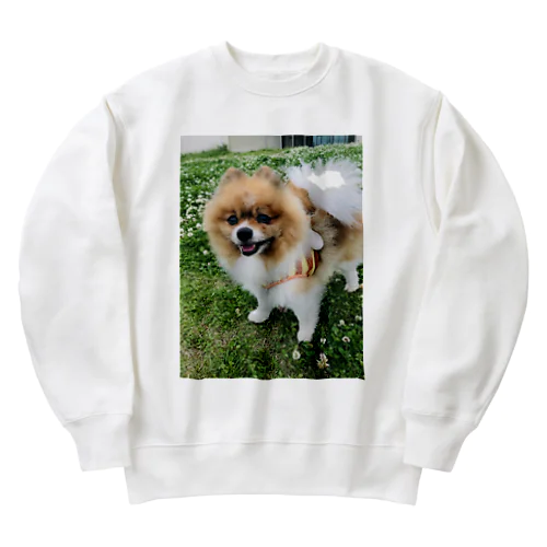 ポメラニアンのアリスくん2 Heavyweight Crew Neck Sweatshirt