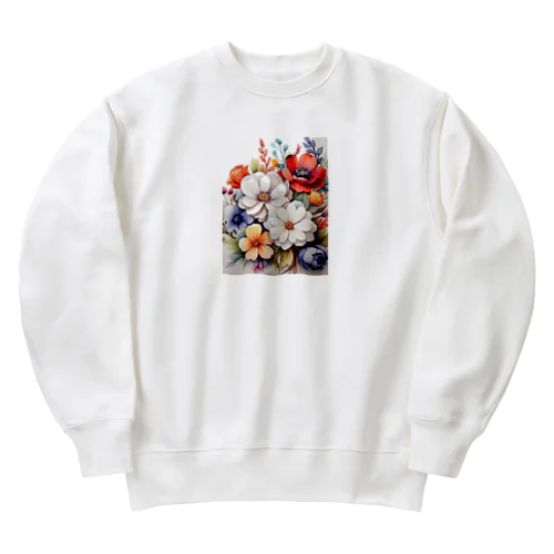 たくさんの花々を Heavyweight Crew Neck Sweatshirt