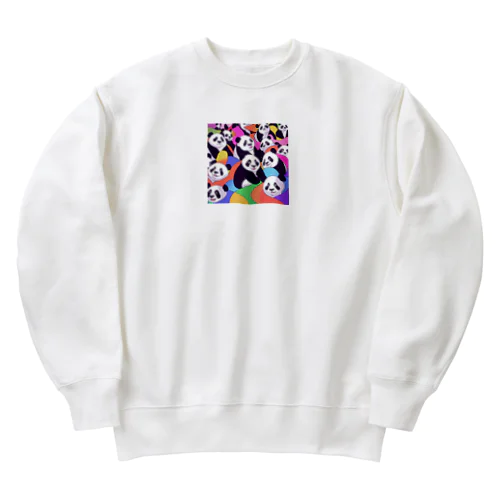 カラフルパンダ大集合！ Heavyweight Crew Neck Sweatshirt