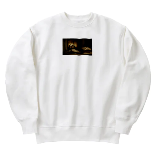 寝落ちまでスタジオ：食べ物の雑学 Heavyweight Crew Neck Sweatshirt